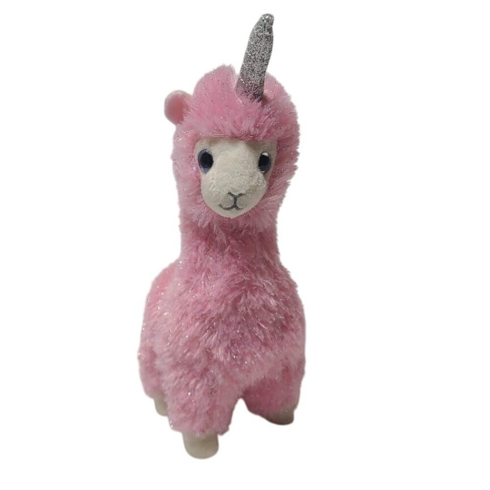 Ty Beanie Boos Lana Pink Llama Unicorn Sparkles 9" Llamacorn Stuffed Plush
